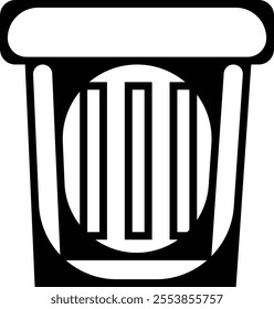 Trash bin Garbage icon in flat line. vector for apps or web trash dustbin sign icon isolated on transparent background elements Waste Disposal, Waste Management, Landfill, Can, Dumping, Dumpster