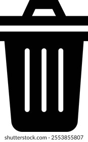 Trash bin Garbage icon in flat. vector for apps or web trash dustbin sign icon isolated on transparent background elements Waste Disposal, Waste Management, Landfill, Can, Dumping, Dumpster