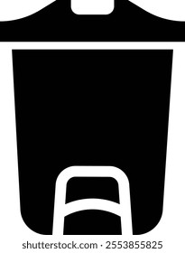 Trash bin Garbage icon in flat. vector for apps or web trash dustbin sign icon isolated on transparent background elements Waste Disposal, Waste Management, Landfill, Can, Dumping, Dumpster