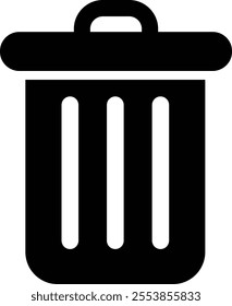 Trash bin Garbage icon in flat. vector for apps or web trash dustbin sign icon isolated on transparent background elements Waste Disposal, Waste Management, Landfill, Can, Dumping, Dumpster