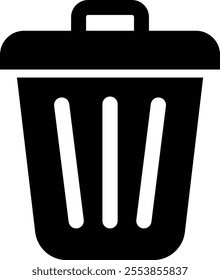 Trash bin Garbage icon in flat. vector for apps or web trash dustbin sign icon isolated on transparent background elements Waste Disposal, Waste Management, Landfill, Can, Dumping, Dumpster