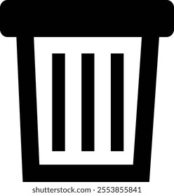 Trash bin Garbage icon in flat. vector for apps or web trash dustbin sign icon isolated on transparent background elements Waste Disposal, Waste Management, Landfill, Can, Dumping, Dumpster