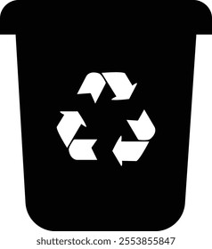 Trash bin Garbage icon in flat. vector for apps or web trash dustbin sign icon isolated on transparent background elements Waste Disposal, Waste Management, Landfill, Can, Dumping, Dumpster