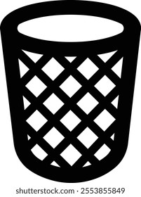 Trash bin Garbage icon in flat. vector for apps or web trash dustbin sign icon isolated on transparent background elements Waste Disposal, Waste Management, Landfill, Can, Dumping, Dumpster