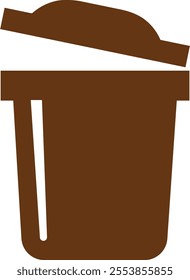 Trash bin Garbage icon in flat. vector for apps or web trash dustbin sign icon isolated on transparent background elements Waste Disposal, Waste Management, Landfill, Can, Dumping, Dumpster