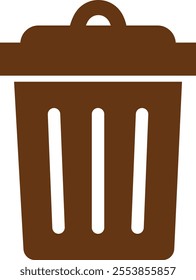 Trash bin Garbage icon in flat. vector for apps or web trash dustbin sign icon isolated on transparent background elements Waste Disposal, Waste Management, Landfill, Can, Dumping, Dumpster