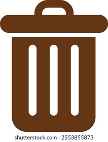 Trash bin Garbage icon in flat. vector for apps or web trash dustbin sign icon isolated on transparent background elements Waste Disposal, Waste Management, Landfill, Can, Dumping, Dumpster