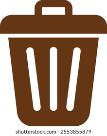 Trash bin Garbage icon in flat. vector for apps or web trash dustbin sign icon isolated on transparent background elements Waste Disposal, Waste Management, Landfill, Can, Dumping, Dumpster