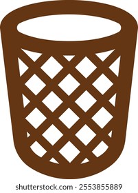 Trash bin Garbage icon in flat. vector for apps or web trash dustbin sign icon isolated on transparent background elements Waste Disposal, Waste Management, Landfill, Can, Dumping, Dumpster