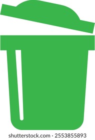 Trash bin Garbage icon in flat. vector for apps or web trash dustbin sign icon isolated on transparent background elements Waste Disposal, Waste Management, Landfill, Can, Dumping, Dumpster