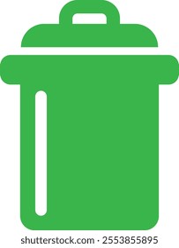 Trash bin Garbage icon in flat. vector for apps or web trash dustbin sign icon isolated on transparent background elements Waste Disposal, Waste Management, Landfill, Can, Dumping, Dumpster