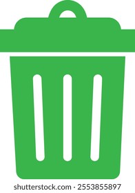 Trash bin Garbage icon in flat. vector for apps or web trash dustbin sign icon isolated on transparent background elements Waste Disposal, Waste Management, Landfill, Can, Dumping, Dumpster