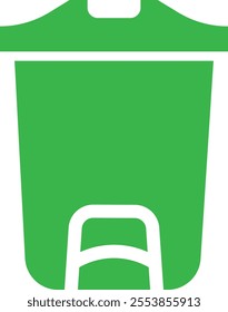 Trash bin Garbage icon in flat. vector for apps or web trash dustbin sign icon isolated on transparent background elements Waste Disposal, Waste Management, Landfill, Can, Dumping, Dumpster