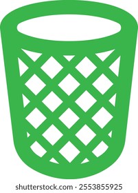 Trash bin Garbage icon in flat. vector for apps or web trash dustbin sign icon isolated on transparent background elements Waste Disposal, Waste Management, Landfill, Can, Dumping, Dumpster