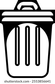 Trash bin Garbage icon in flat line. vector for apps or web trash dustbin sign icon isolated on transparent background elements Waste Disposal, Waste Management, Landfill, Can, Dumping, Dumpster