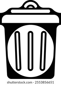 Trash bin Garbage icon in flat line. vector for apps or web trash dustbin sign icon isolated on transparent background elements Waste Disposal, Waste Management, Landfill, Can, Dumping, Dumpster