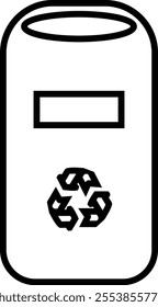 Trash bin Garbage icon in line. vector for apps or web trash dustbin sign icon isolated on transparent background elements Waste Disposal, Waste Management, Landfill, Can, Dumping, Dumpster