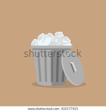 Trash bin garbage vector