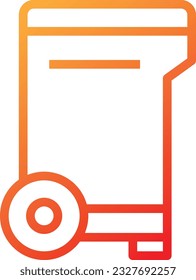 Trash Bin Gradient Icon - Single Icon, Vector