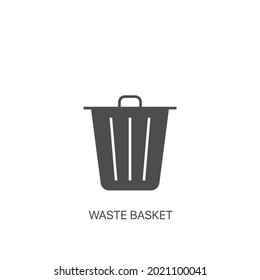 Icono del doodle dibujado a mano en la papelera de basura. Ilustración de boceto vectorial para impresión, web, móvil e infografía