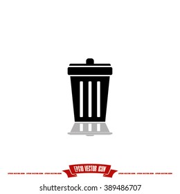 Trash Bin Icon.