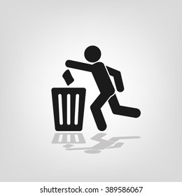 Trash Bin Icon.