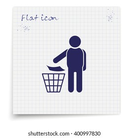 Trash bin icon.