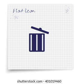 Trash bin icon.