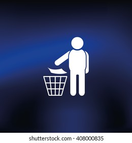 Trash bin icon.