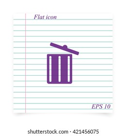 Trash bin icon.
