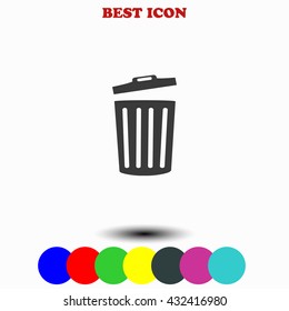 Trash bin icon.