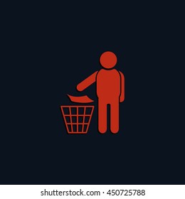 Trash bin icon.