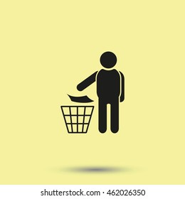 Trash bin icon.