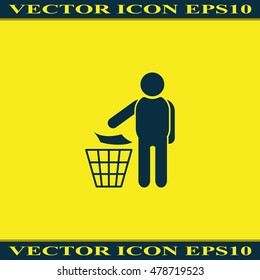 Trash bin icon.
