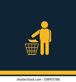 Trash bin icon.