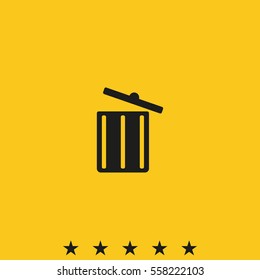 Trash bin icon.