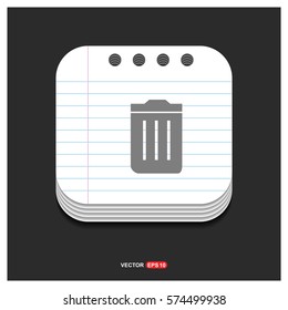 Trash bin icon