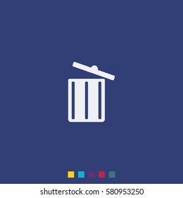 Trash bin icon.