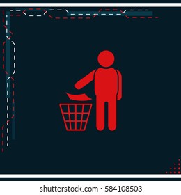 Trash bin icon.