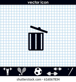 Trash bin icon.