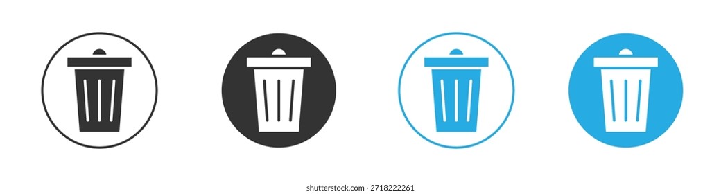 Ícone Lixeira para design de aplicativo e Web. Ilustração de elemento simples.
