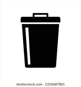 Trash bin icon, Trash can sign and symbol for apps and websites. Vector illustration.