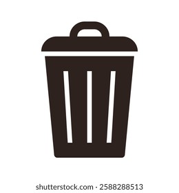 Trash bin icon. Trash can sign. Dustbin icon. Delete symbol isolated on white background.