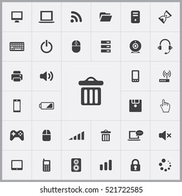 trash bin icon. computer icons universal set for web and mobile