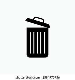 Trash Bin Icon. Delete Sign and Symbol for Design, Presentation, Website or Apps Elements - Vector.