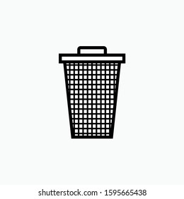 Trash Bin Icon. Delete Sign and Symbol for Design, Presentation, Website or Apps Elements - Vector.