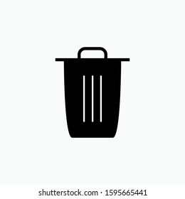 Trash Bin Icon. Delete Sign and Symbol for Design, Presentation, Website or Apps Elements - Vector.