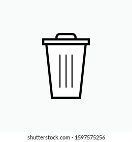 
Trash Bin Icon. Delete Sign and Symbol for Design, Presentation, Website or Apps Elements - Vector.
