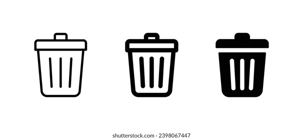 Trash bin icon, Delete icon vector illustration for web, ui, and mobile apps