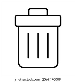 Trash bin icon, Delete icon vector symbol. vector illustration.  